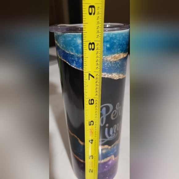 🔥2For$20  Tumbler "Perfectly Imperfect" Purple, Blue, Black, Gold Marbled - Picture 9 of 10